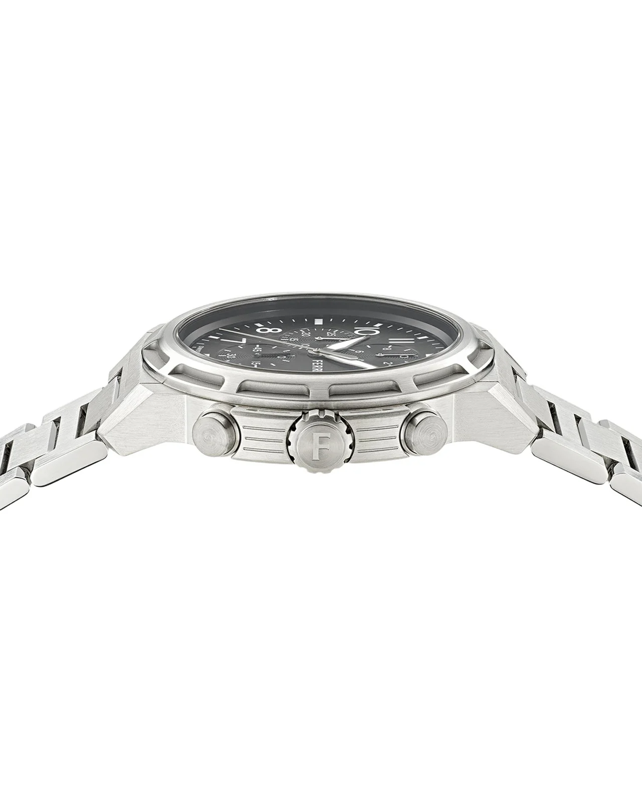 Ferragamo Sport Chrono 44mm Stainless Steel Bracelet Watch