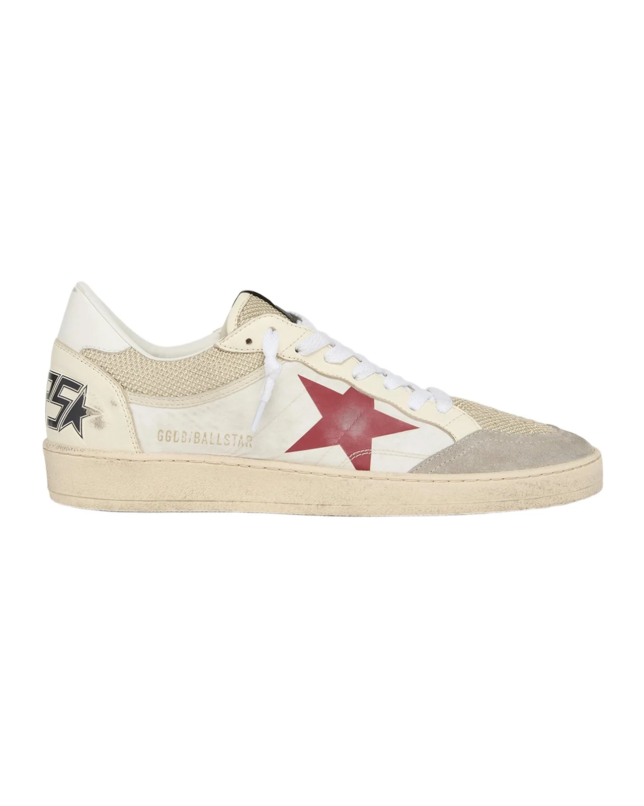 Men's Ball Star Mesh and Leather Low-Top Sneakers