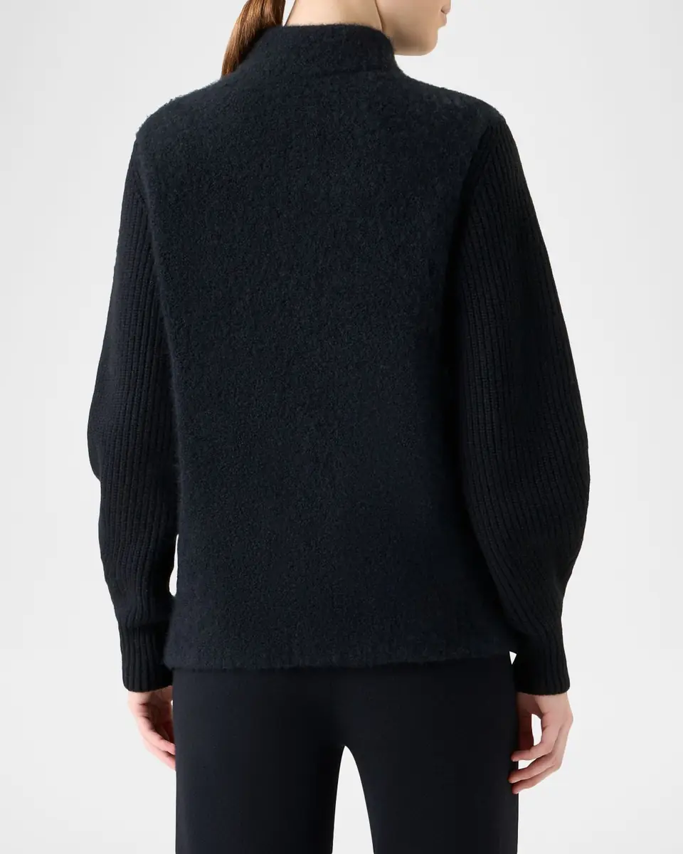 Akris Cashmere-Silk Boucle Zip Cardigan | Thumbnail 3
