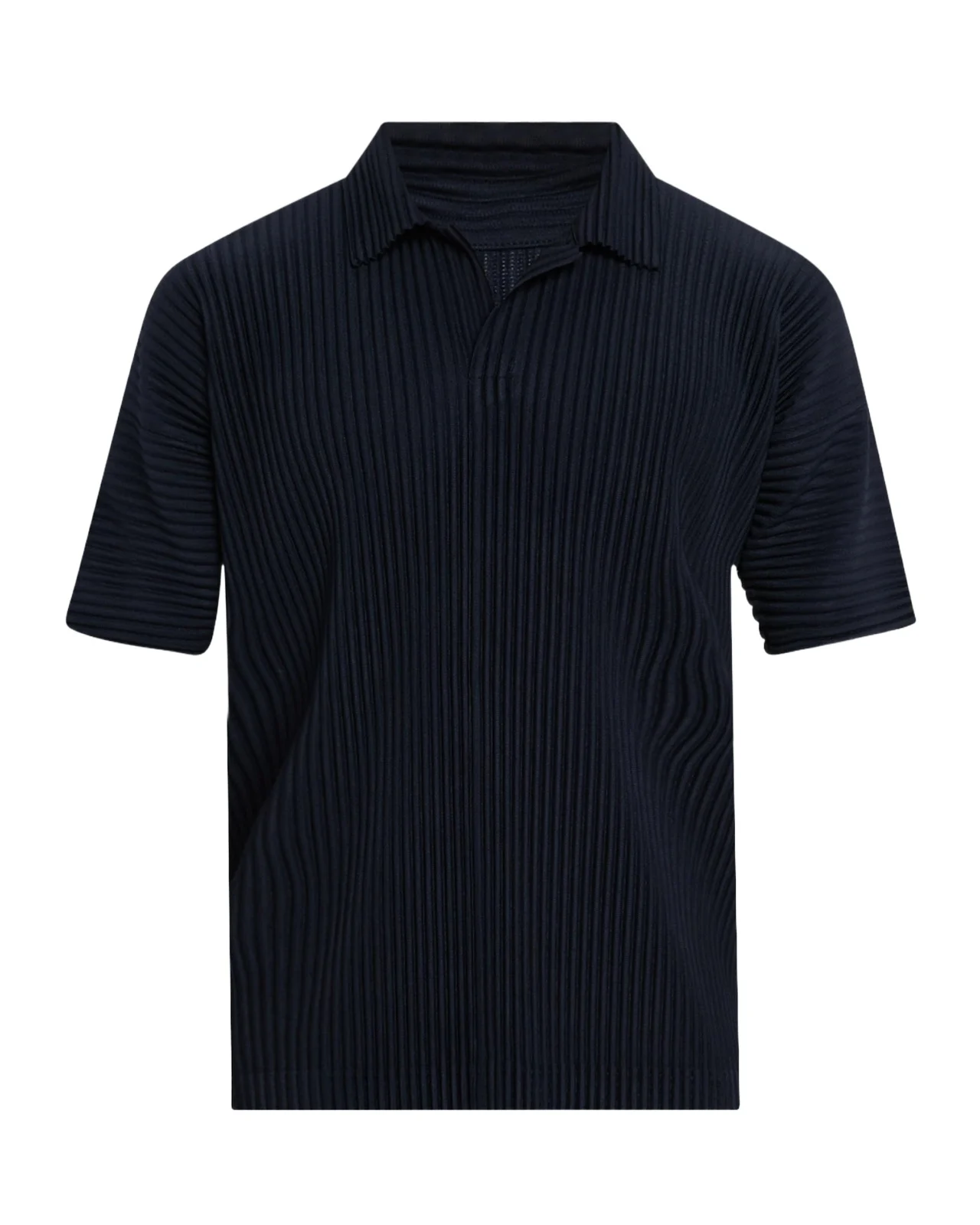 Men's Pleated Johnny Collar Polo Shirt Men's Pleated Johnny Collar Polo Shirt