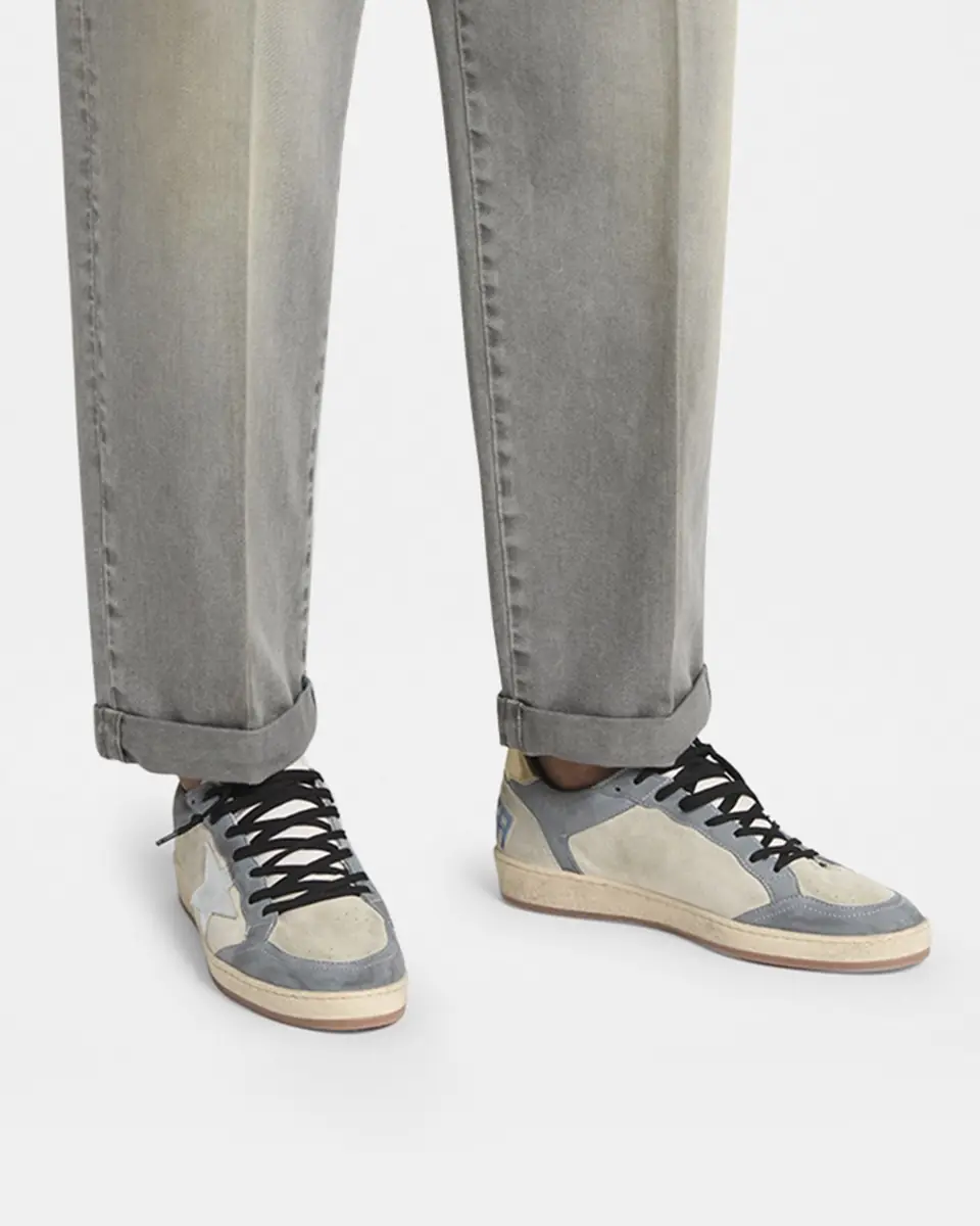 Golden Goose Men's Ball Star Leather and Metallic Low-Top Sneakers | Thumbnail 2 Golden Goose Men's Ball Star Leather and Metallic Low-Top Sneakers | Thumbnail 2