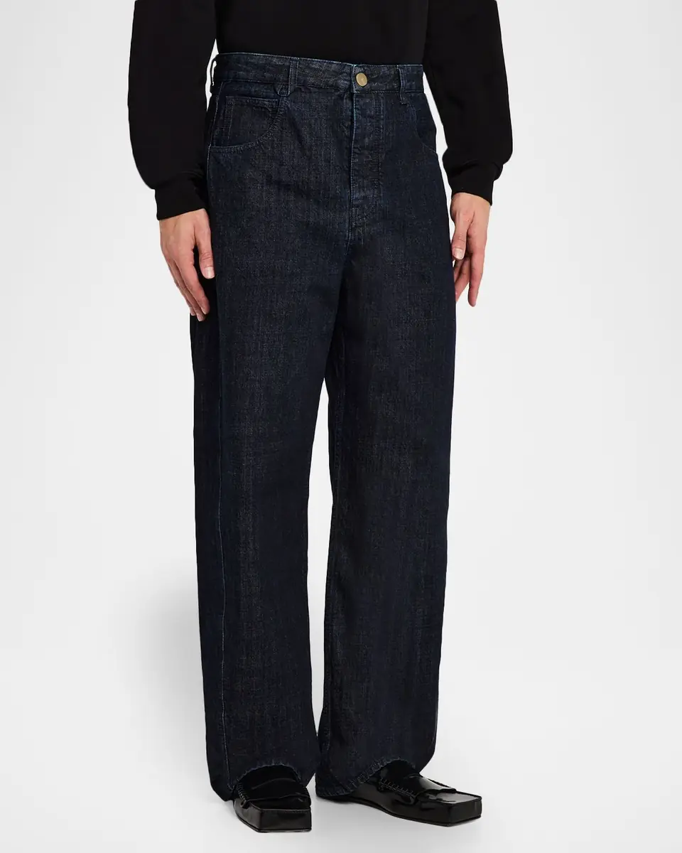 Jacquemus Men's The Mirada de-Nîmes Curved Denim Pants | Thumbnail 4 Jacquemus Men's The Mirada de-Nîmes Curved Denim Pants | Thumbnail 4