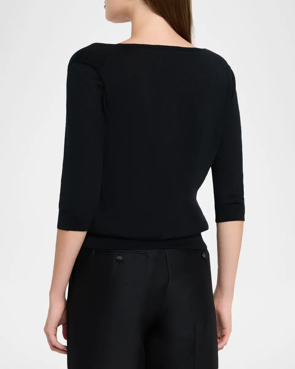 Dolce & Gabbana Scoop-Neck Cashmere Sweater | Thumbnail 3 Dolce & Gabbana Scoop-Neck Cashmere Sweater | Thumbnail 3