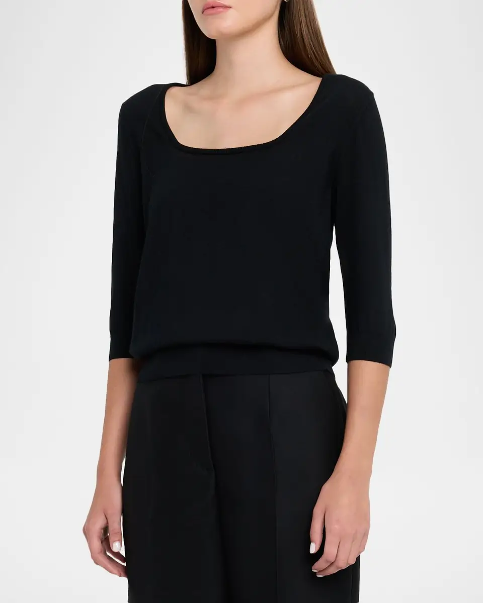 Dolce & Gabbana Scoop-Neck Cashmere Sweater | Thumbnail 4 Dolce & Gabbana Scoop-Neck Cashmere Sweater | Thumbnail 4