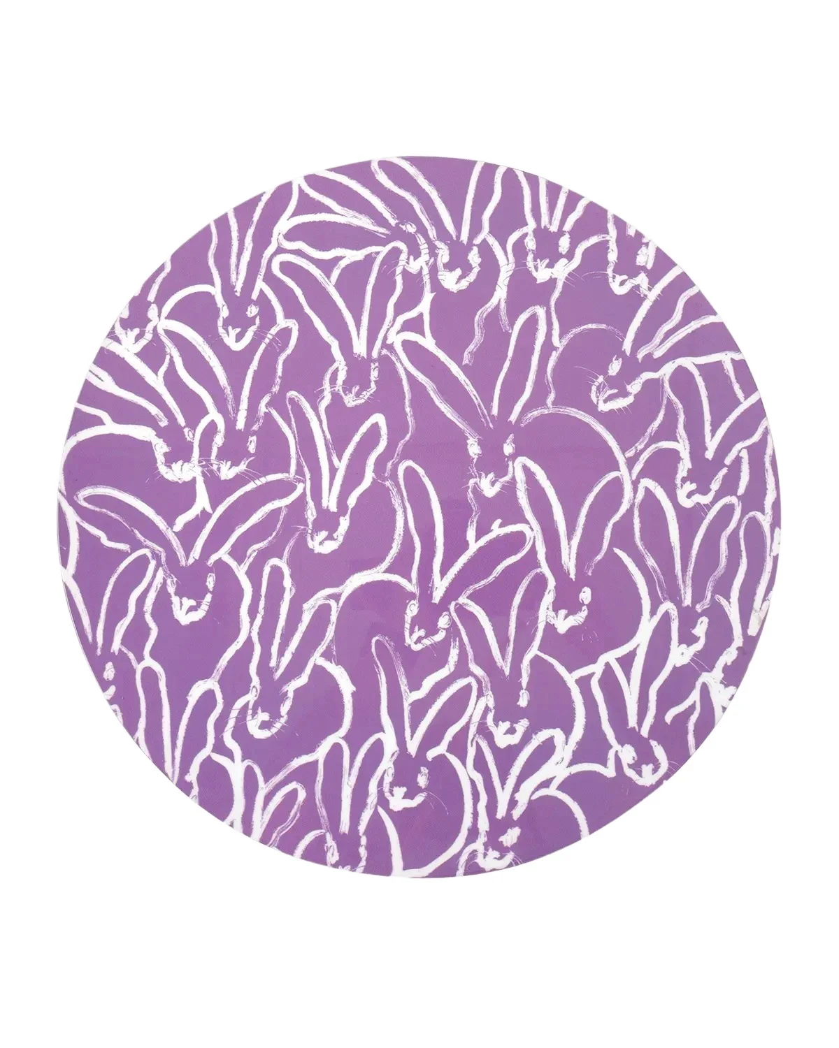Hunt Slonem Rabbit Run Round Lacquer Placemat