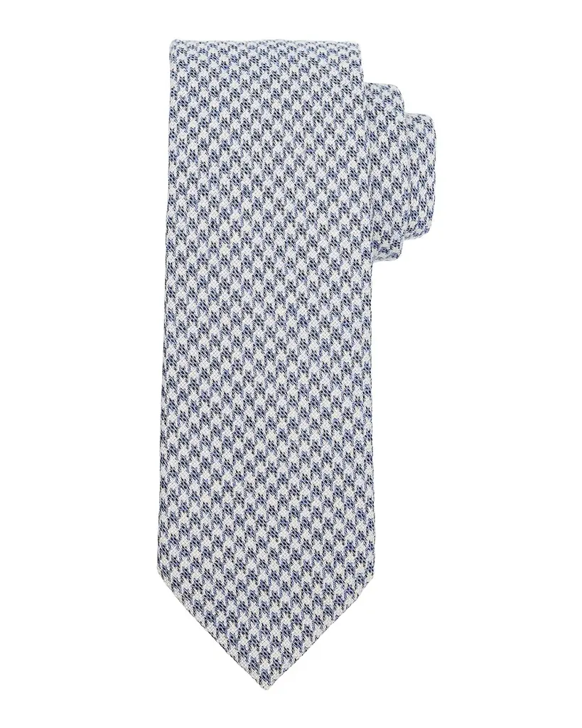 ZEGNA Men's Houndstooth Wool and Silk Tie | Image 1 ZEGNA Men's Houndstooth Wool and Silk Tie | Image 1