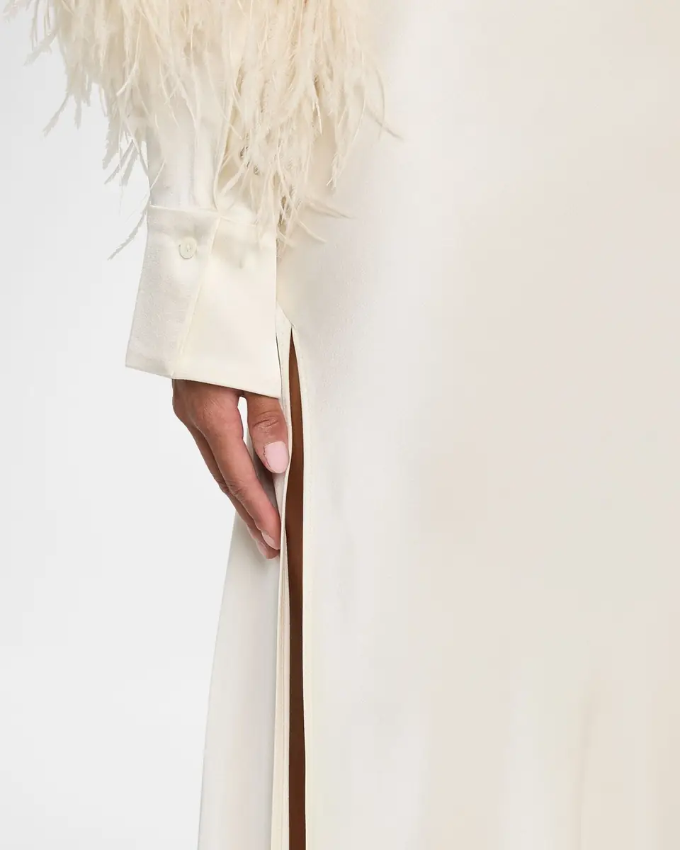LAPOINTE Satin Bias Slit Midi Skirt | Thumbnail 4