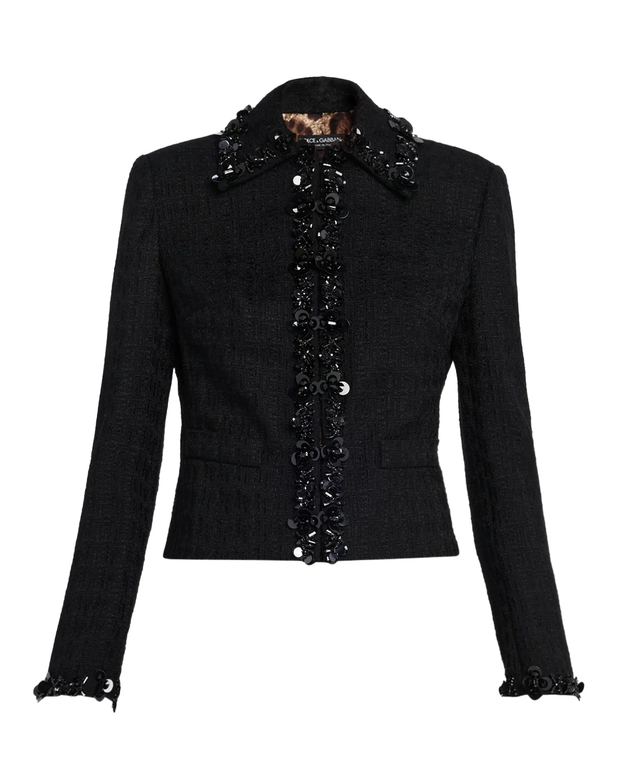 Short Sequined Stretch Mat Jacket Short Sequined Stretch Mat Jacket