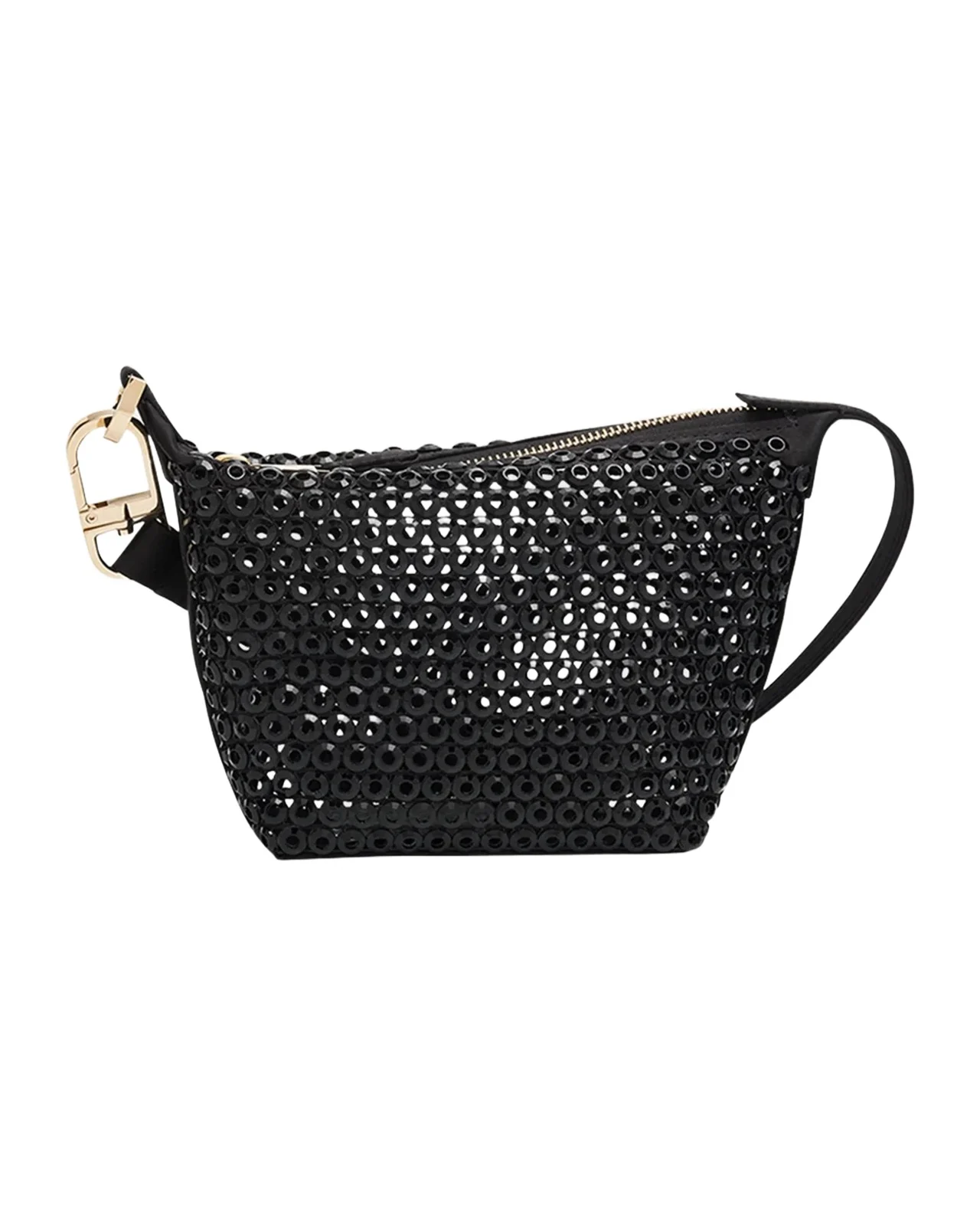 Giorgio Armani La Prima Rhinestone Silk Hobo Bag