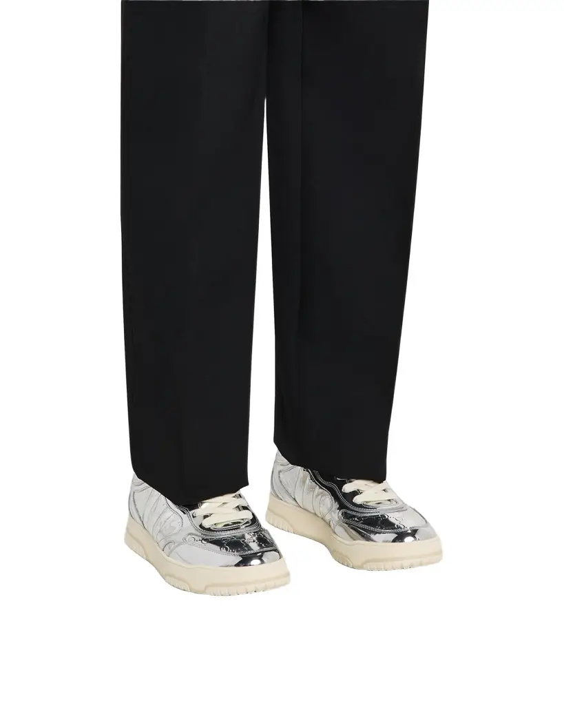 Gucci Men's Re-Web Mirror Leather Fashion Sneakers | Image 1 Gucci Men's Re-Web Mirror Leather Fashion Sneakers | Image 1