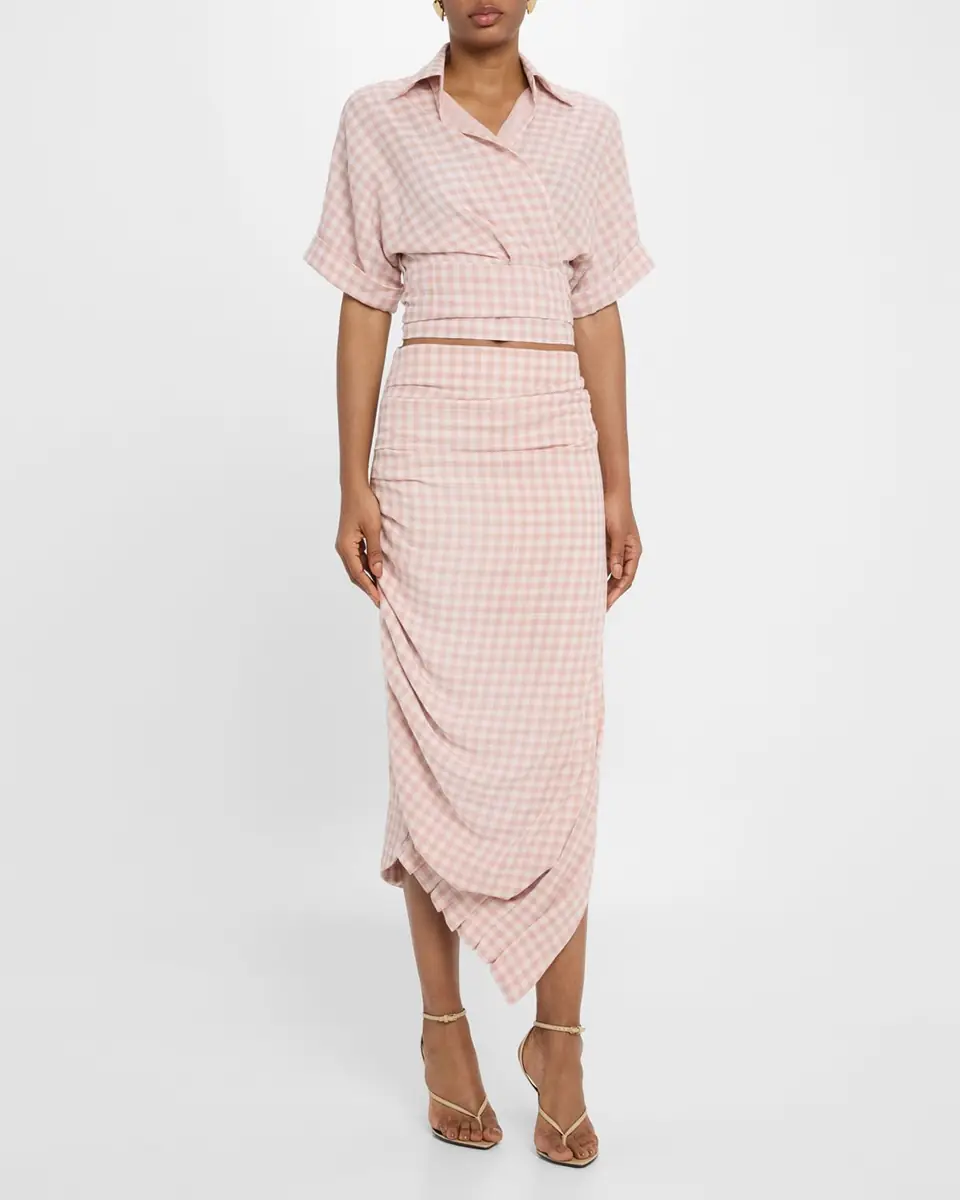 JBQ Novie Draped Plaid Midi Skirt | Thumbnail 2 JBQ Novie Draped Plaid Midi Skirt | Thumbnail 2