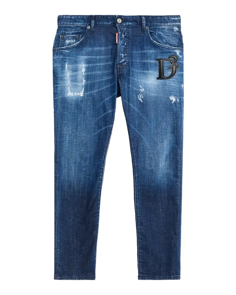 Dsquared2 Men's Slim Distressed Skater Jeans | Image 1 Dsquared2 Men's Slim Distressed Skater Jeans | Image 1