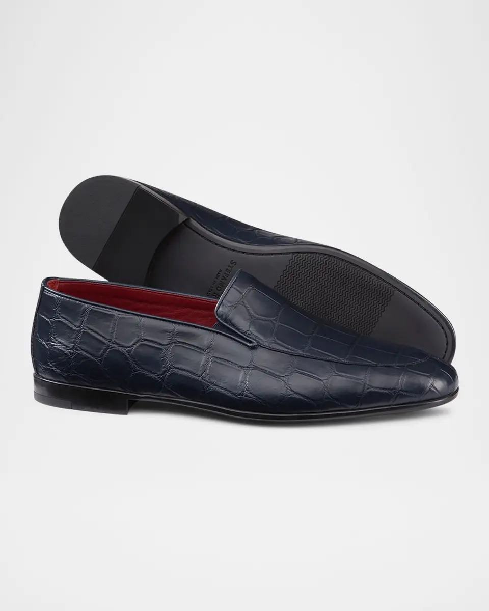 Stefano Ricci Men's Crocodile Leather Loafers | Thumbnail 2 Stefano Ricci Men's Crocodile Leather Loafers | Thumbnail 2