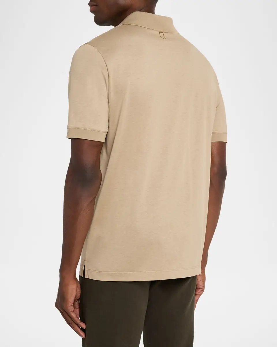 Canali Men's Cotton Johnny Collar Polo Shirt | Thumbnail 3