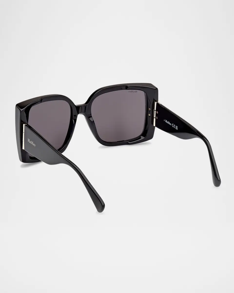 Max Mara Hinge Acetate Square Sunglasses | Thumbnail 2 Max Mara Hinge Acetate Square Sunglasses | Thumbnail 2