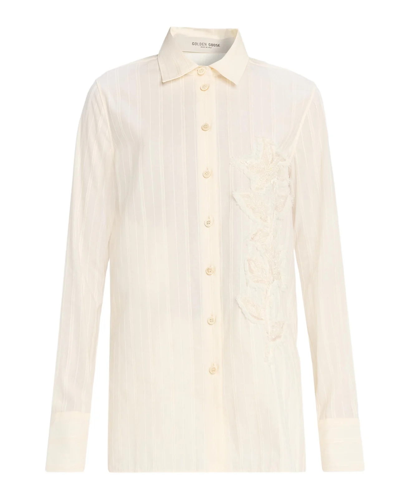 Golden Goose Journey Embroidered Button-Front Shirt