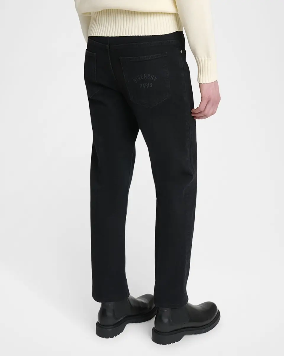 Givenchy Men's Straight-Fit Black Denim Jeans | Thumbnail 2