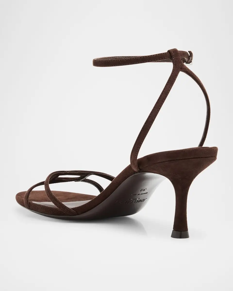 Jimmy Choo 1998 Leo Suede Ankle-Strap Sandals | Thumbnail 4