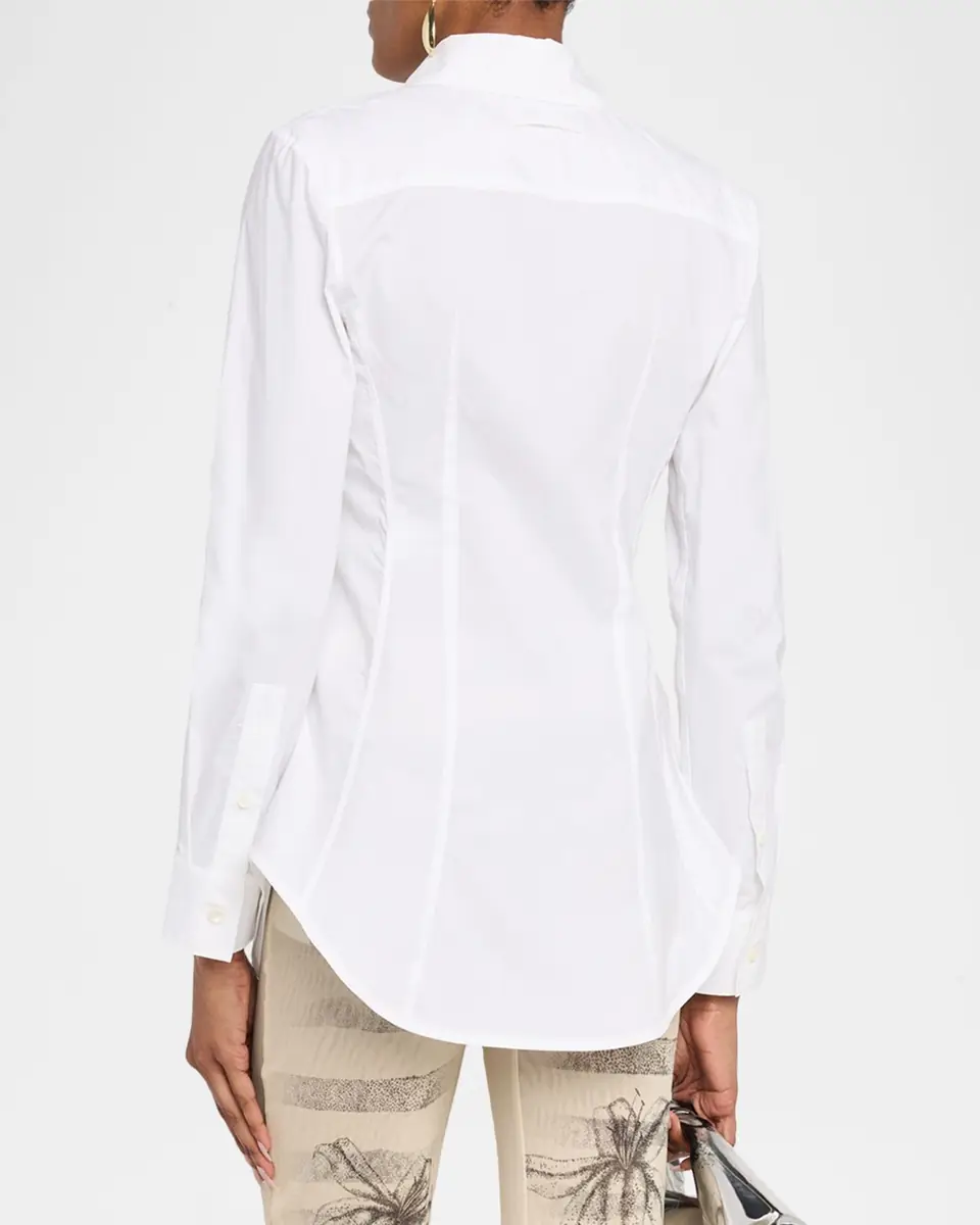Jean Paul Gaultier Waist-Strap Cotton Button-Down Shirt | Thumbnail 3