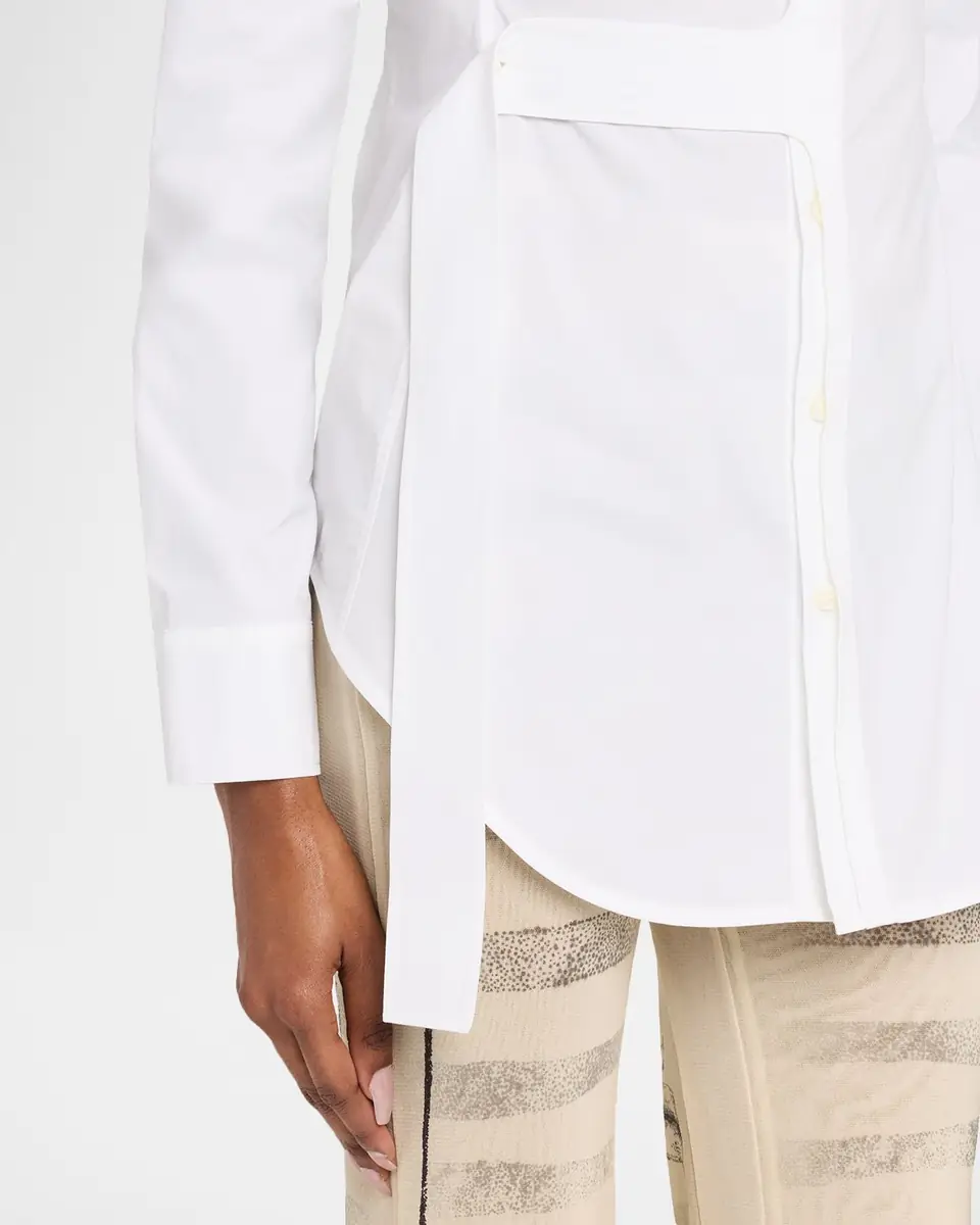 Jean Paul Gaultier Waist-Strap Cotton Button-Down Shirt | Thumbnail 5