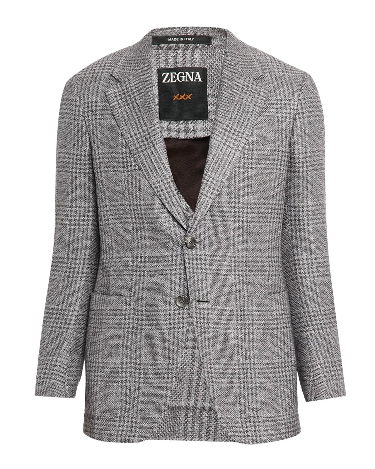 Men's Cashmere and Silk Plaid Two-Button Sport Coat Men's Cashmere and Silk Plaid Two-Button Sport Coat