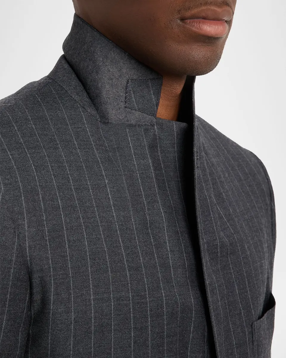 Kiton Men's Wool Pinstripe Two-Piece Suit | Thumbnail 8 Kiton Men's Wool Pinstripe Two-Piece Suit | Thumbnail 8