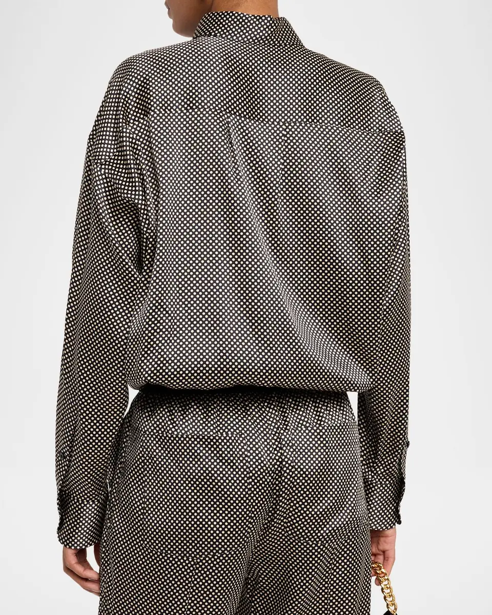 TOM FORD Polka Dot Stretch Satin Button-Down Shirt | Thumbnail 3 TOM FORD Polka Dot Stretch Satin Button-Down Shirt | Thumbnail 3