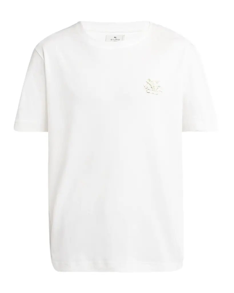 Etro Men's Chest Logo Graphic Crewneck T-Shirt | Image 1 Etro Men's Chest Logo Graphic Crewneck T-Shirt | Image 1