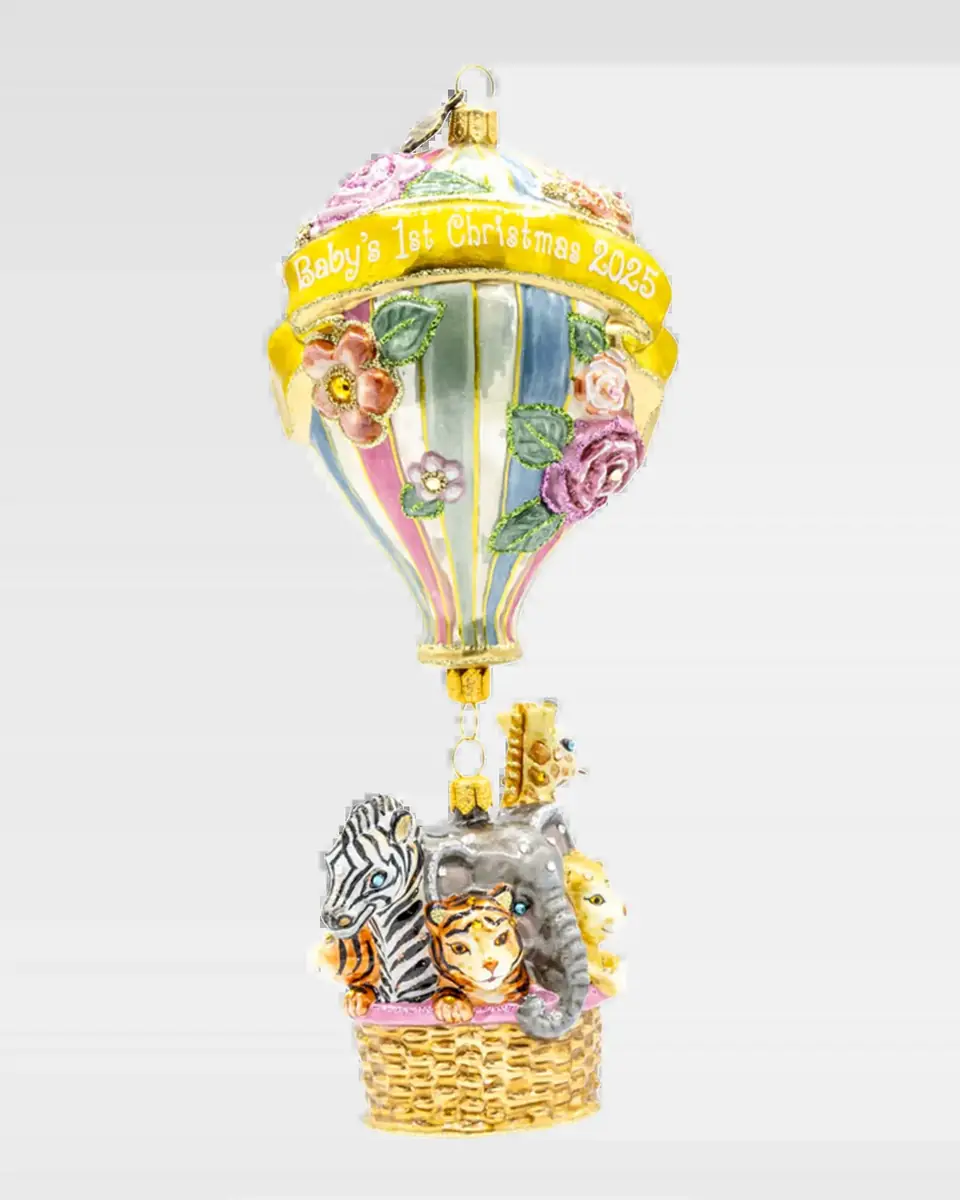 Jay Strongwater 2025 Annual Baby Balloon Christmas Ornament | Thumbnail 2