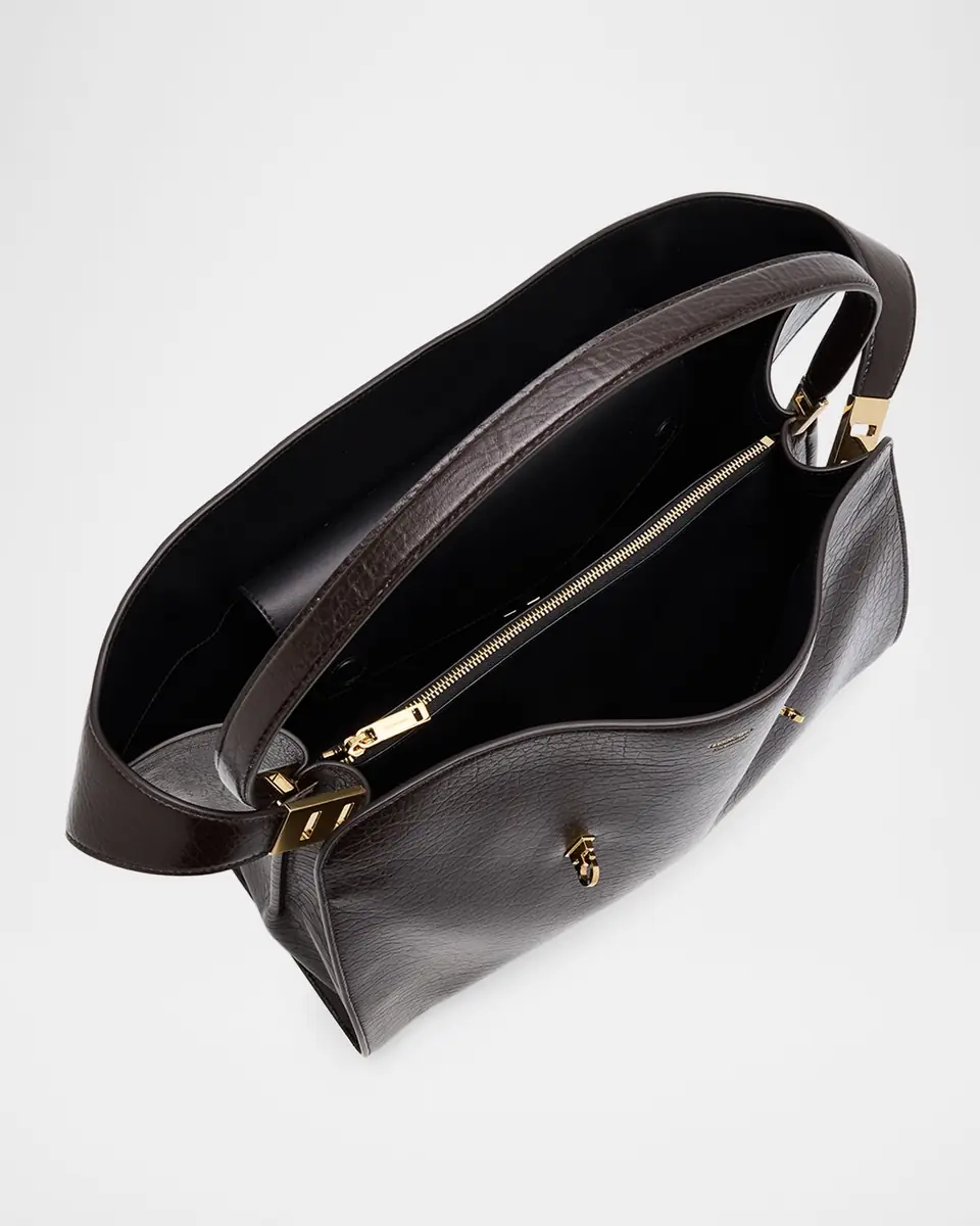 Ferragamo Hug Maxi Grain Leather Shoulder Bag | Thumbnail 3 Ferragamo Hug Maxi Grain Leather Shoulder Bag | Thumbnail 3