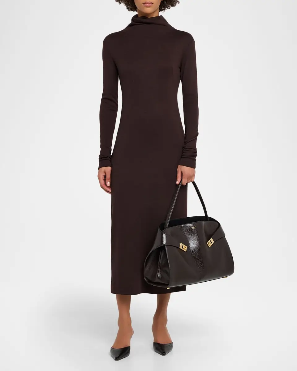 Ferragamo Hug Maxi Grain Leather Shoulder Bag | Thumbnail 4 Ferragamo Hug Maxi Grain Leather Shoulder Bag | Thumbnail 4