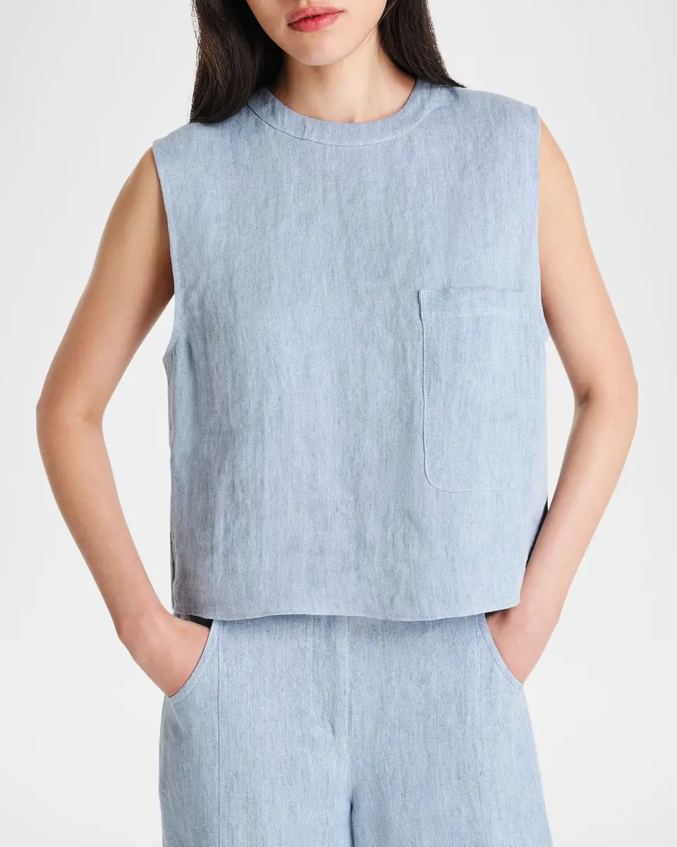 TWP Cropped Hemp Muscle Tank | Thumbnail 3 TWP Cropped Hemp Muscle Tank | Thumbnail 3