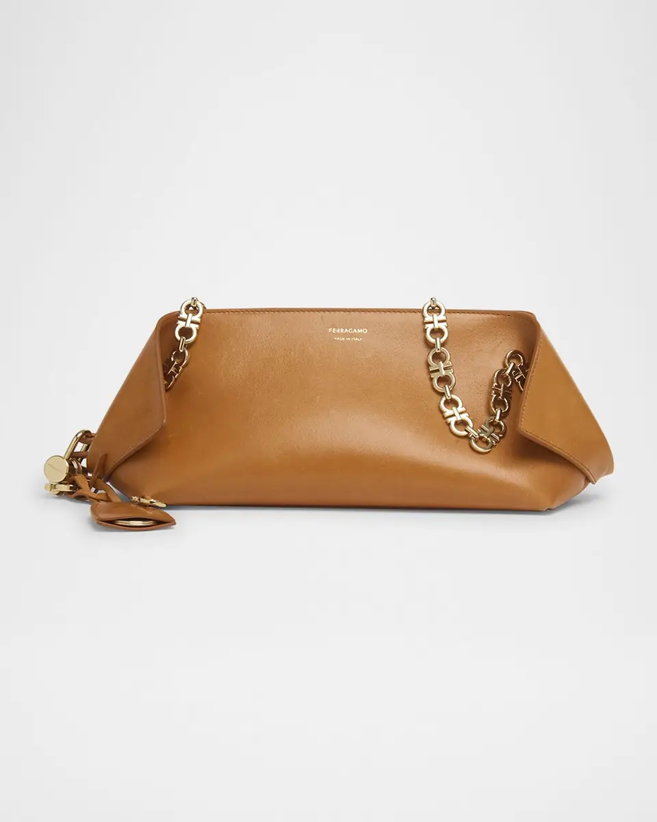 Ferragamo Scarf Smooth Leather Shoulder Bag | Thumbnail 3 Ferragamo Scarf Smooth Leather Shoulder Bag | Thumbnail 3