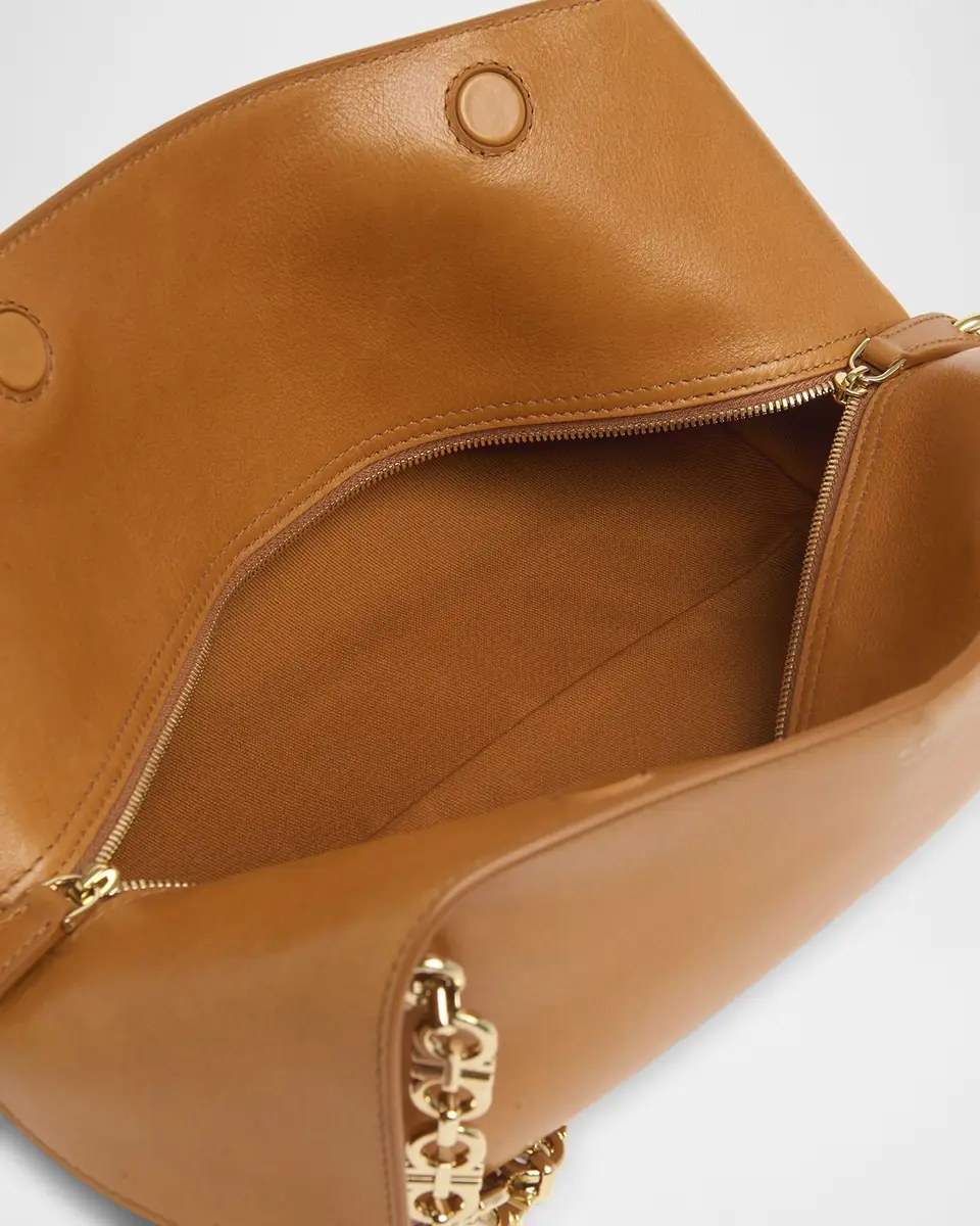 Ferragamo Scarf Smooth Leather Shoulder Bag | Thumbnail 4 Ferragamo Scarf Smooth Leather Shoulder Bag | Thumbnail 4