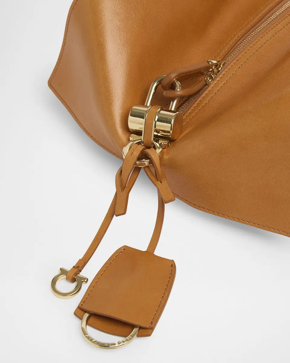 Ferragamo Scarf Smooth Leather Shoulder Bag | Thumbnail 6 Ferragamo Scarf Smooth Leather Shoulder Bag | Thumbnail 6
