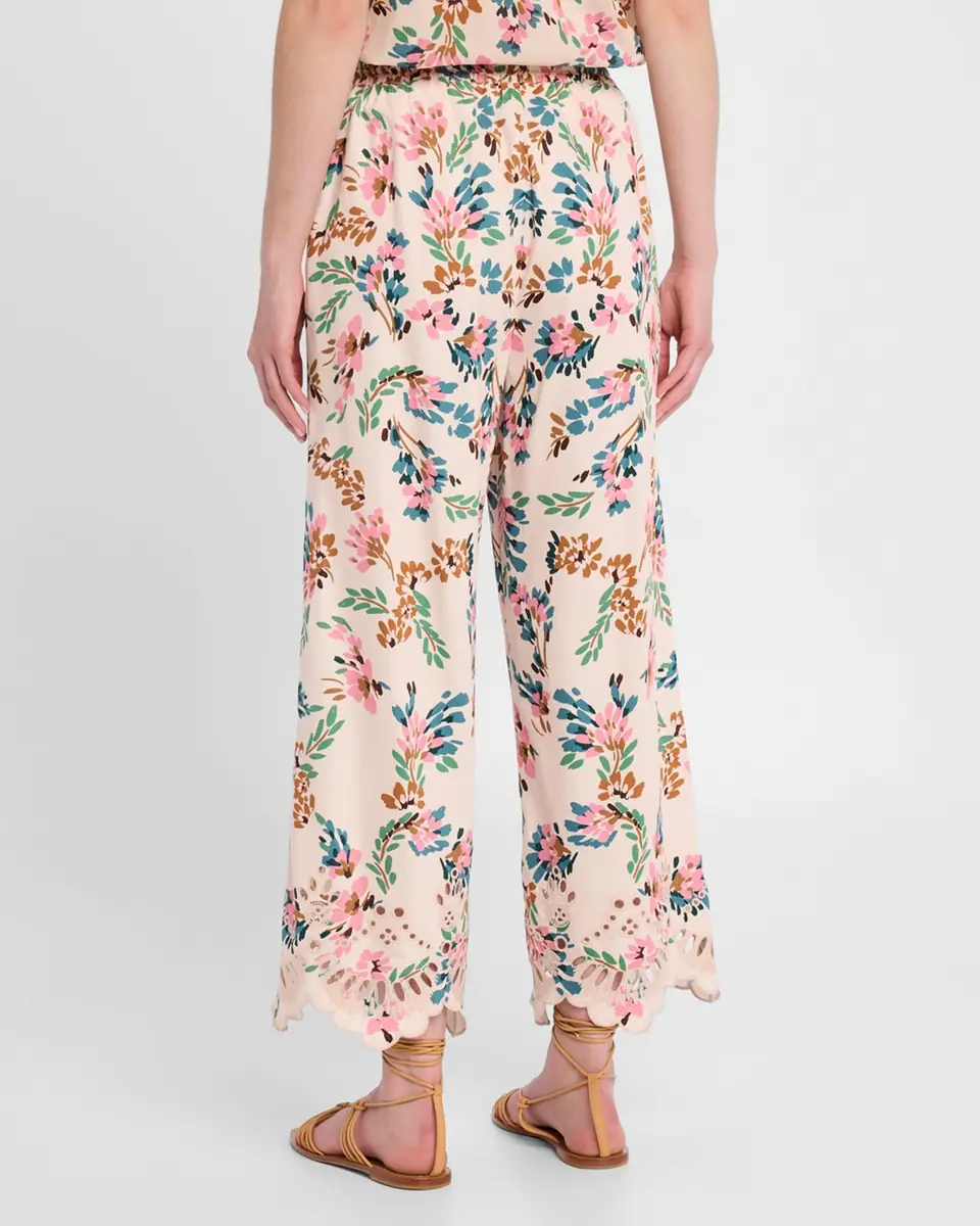 FIGUE Lizzy Straight-Leg Crop Pull-On Pants | Thumbnail 3