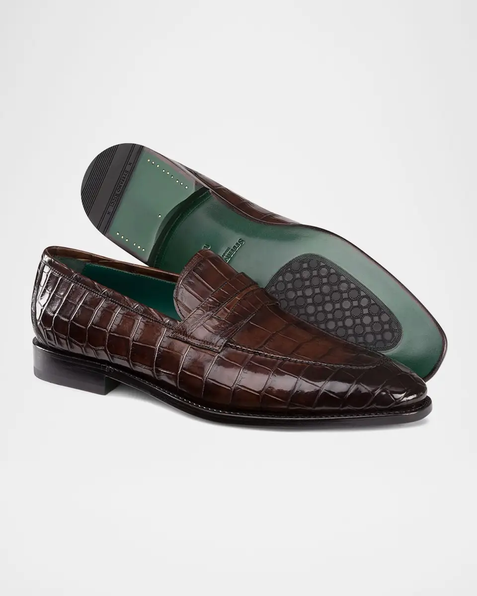 Stefano Ricci Men's Crocodile Leather Loafers | Thumbnail 2 Stefano Ricci Men's Crocodile Leather Loafers | Thumbnail 2