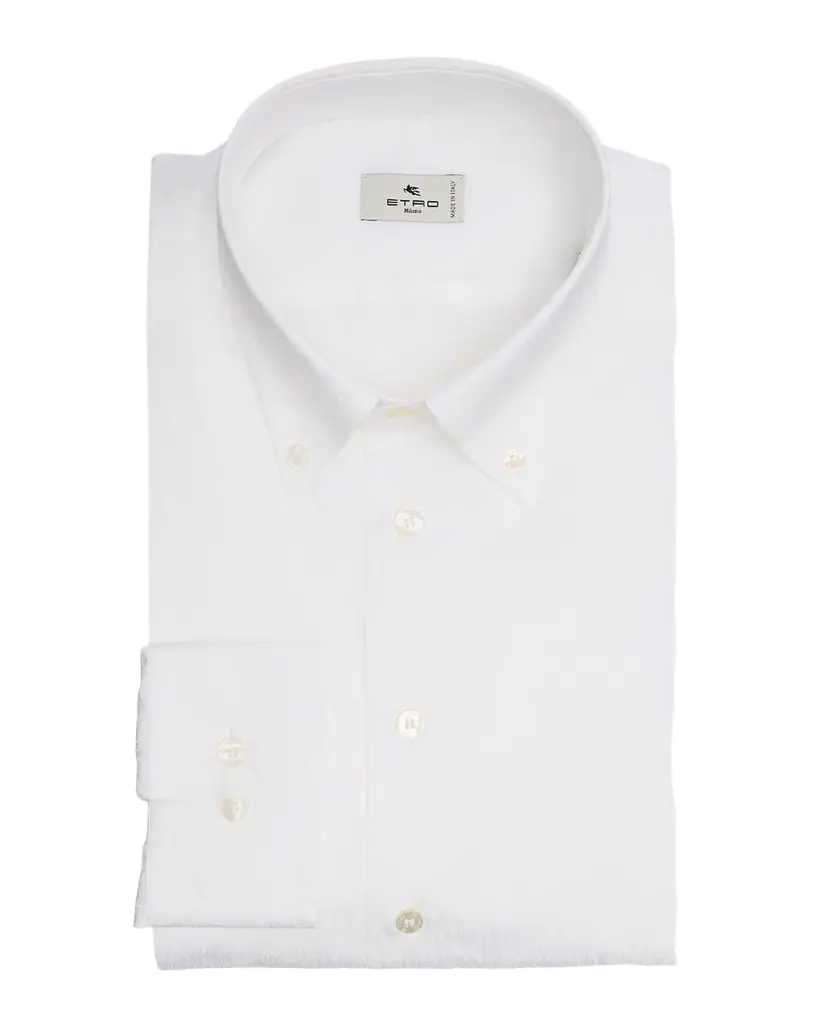 Men's Cotton Logo Jacquard Dress Shirt