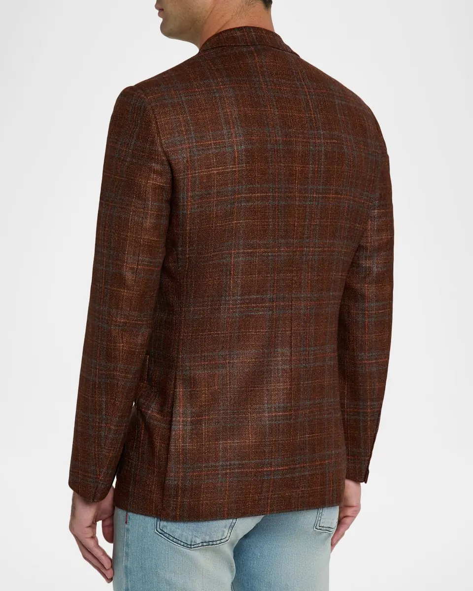 Stefano Ricci Men's Multi-Plaid Notch Lapel Sport Coat | Thumbnail 2 Stefano Ricci Men's Multi-Plaid Notch Lapel Sport Coat | Thumbnail 2