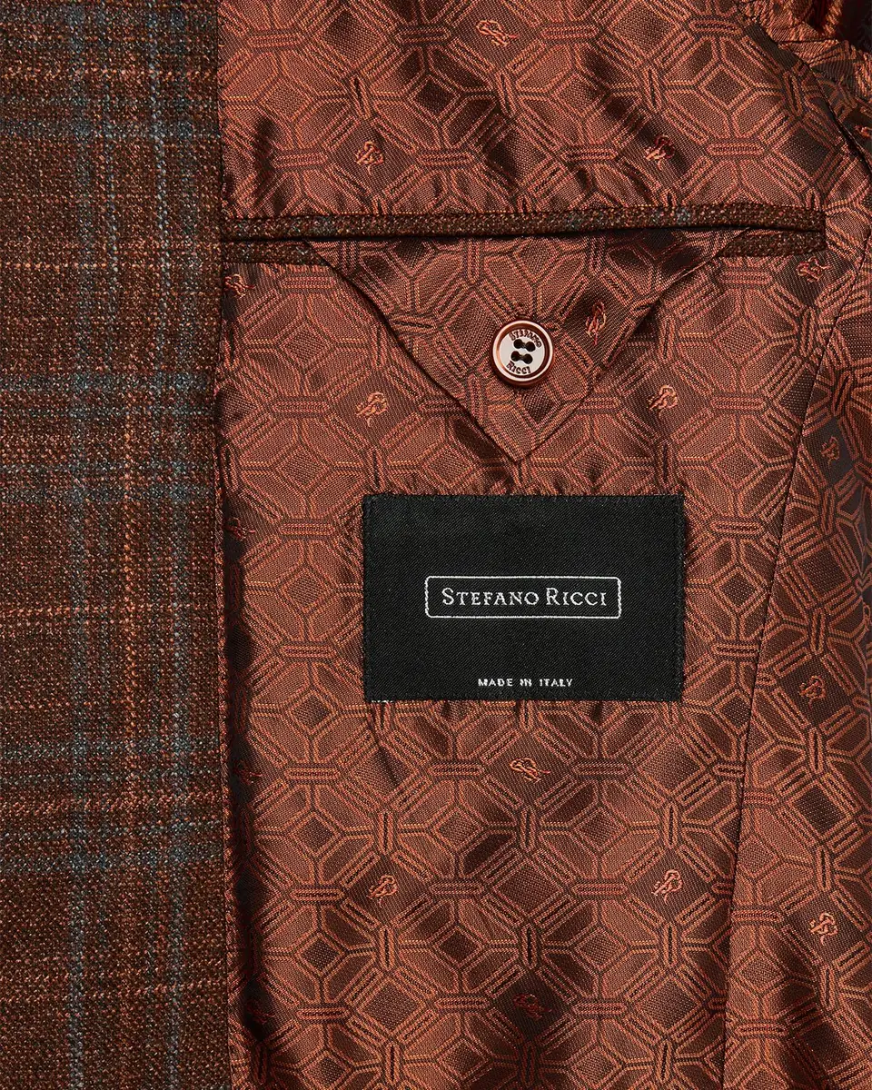 Stefano Ricci Men's Multi-Plaid Notch Lapel Sport Coat | Thumbnail 6 Stefano Ricci Men's Multi-Plaid Notch Lapel Sport Coat | Thumbnail 6