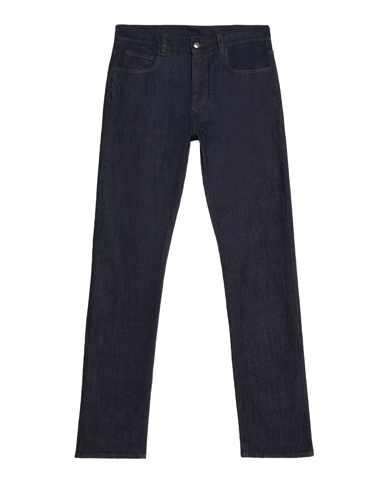 Men's Dark-Wash Denim Straight Fit Five-Pocket Pants Men's Dark-Wash Denim Straight Fit Five-Pocket Pants