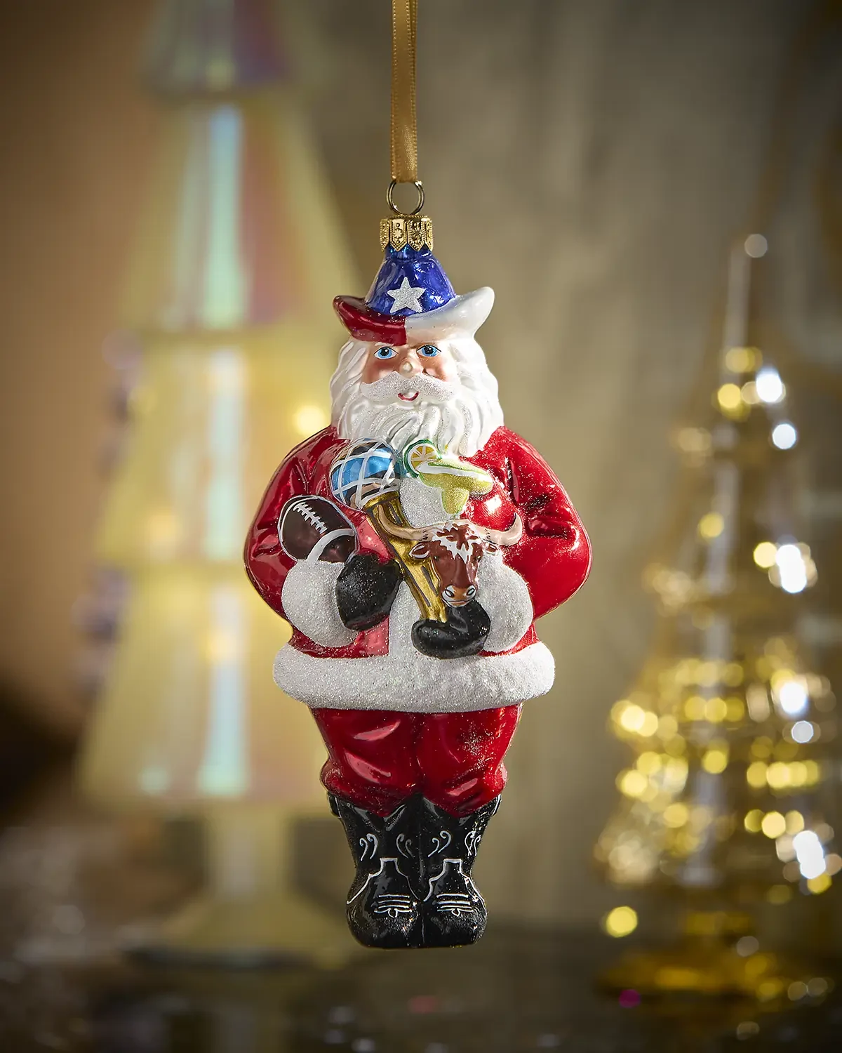 Joy To The World Collectibles Dallas Santa Christmas Ornament