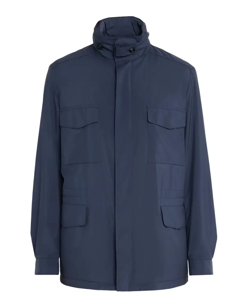 Loro Piana Men's Traveller Microfiber Storm System Field Jacket | Image 1 Loro Piana Men's Traveller Microfiber Storm System Field Jacket | Image 1