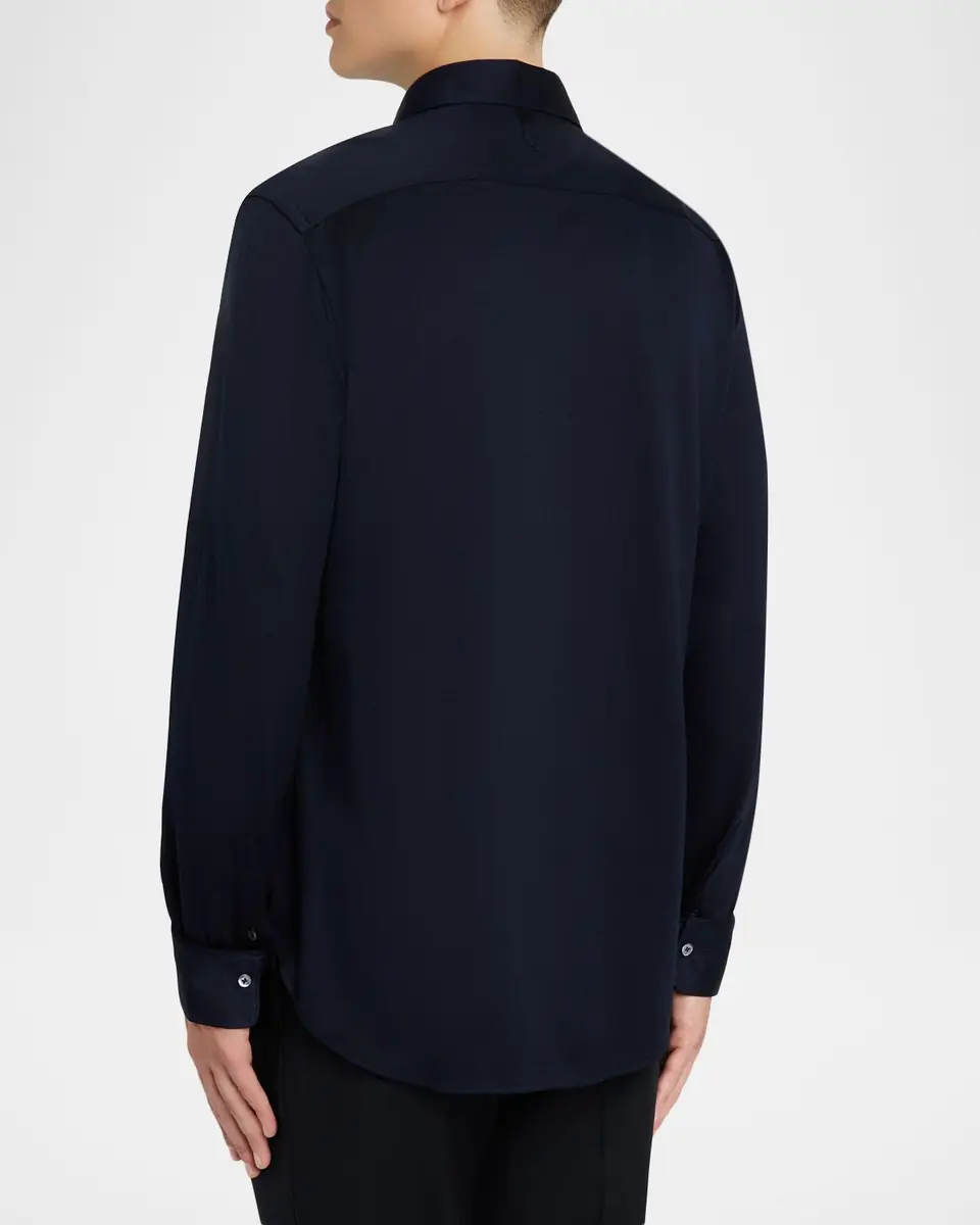 Canali Men's Jersey Cotton and Lyocell Sport Shirt | Thumbnail 3 Canali Men's Jersey Cotton and Lyocell Sport Shirt | Thumbnail 3