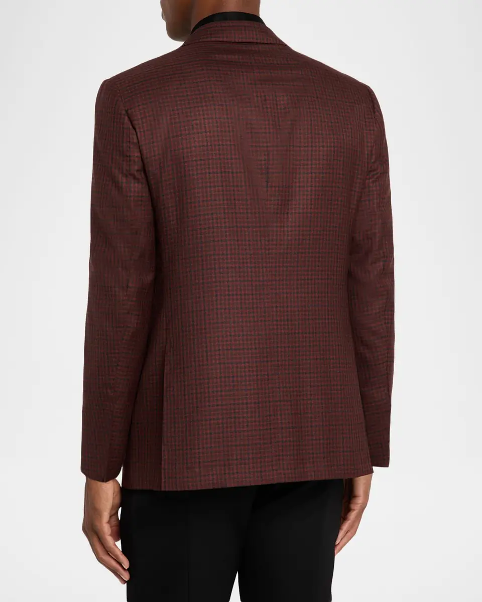 Kiton Men's Soft Cashmere Micro-Check Sport Coat | Thumbnail 2 Kiton Men's Soft Cashmere Micro-Check Sport Coat | Thumbnail 2