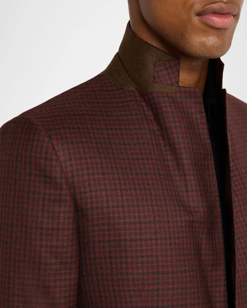 Kiton Men's Soft Cashmere Micro-Check Sport Coat | Thumbnail 7 Kiton Men's Soft Cashmere Micro-Check Sport Coat | Thumbnail 7