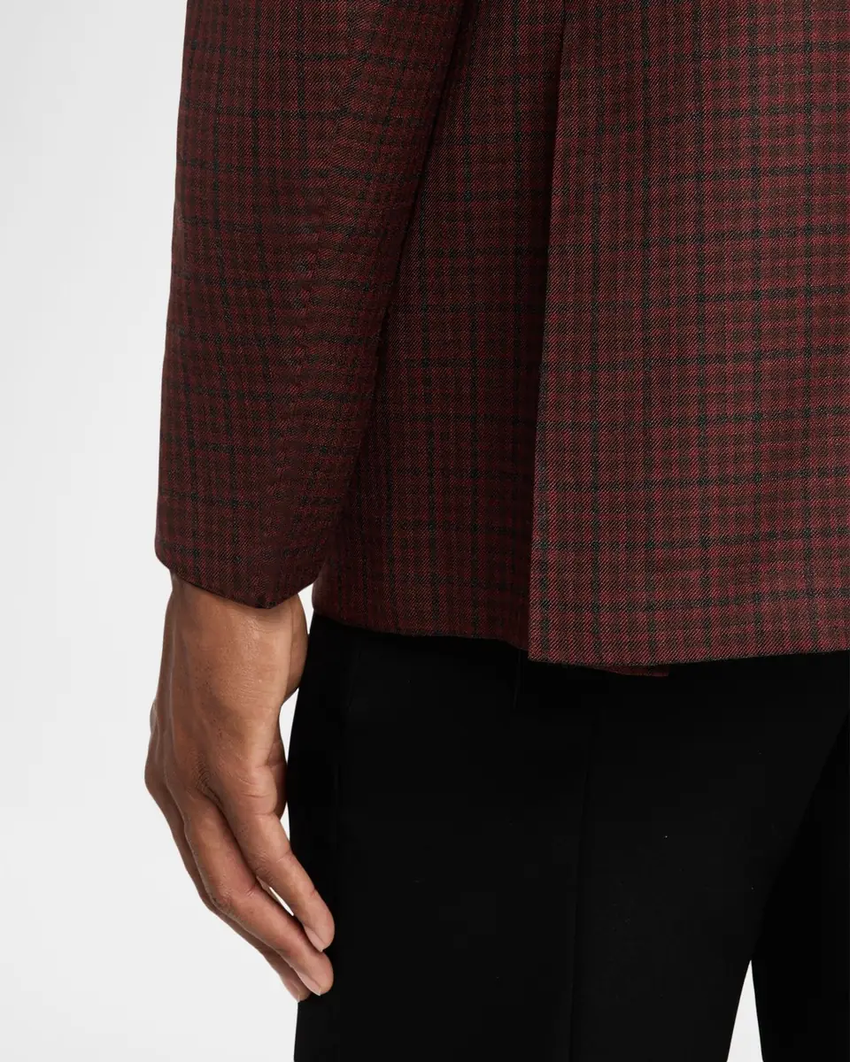 Kiton Men's Soft Cashmere Micro-Check Sport Coat | Thumbnail 8 Kiton Men's Soft Cashmere Micro-Check Sport Coat | Thumbnail 8