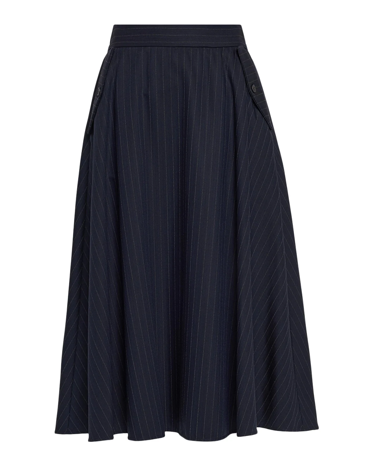 Golden Goose Journey Pinstripe Circle Skirt