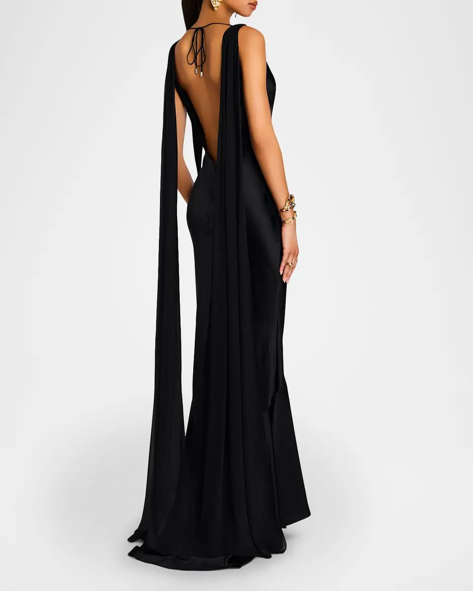 Retrofête Julia Open-Back Mermaid Gown | Thumbnail 3