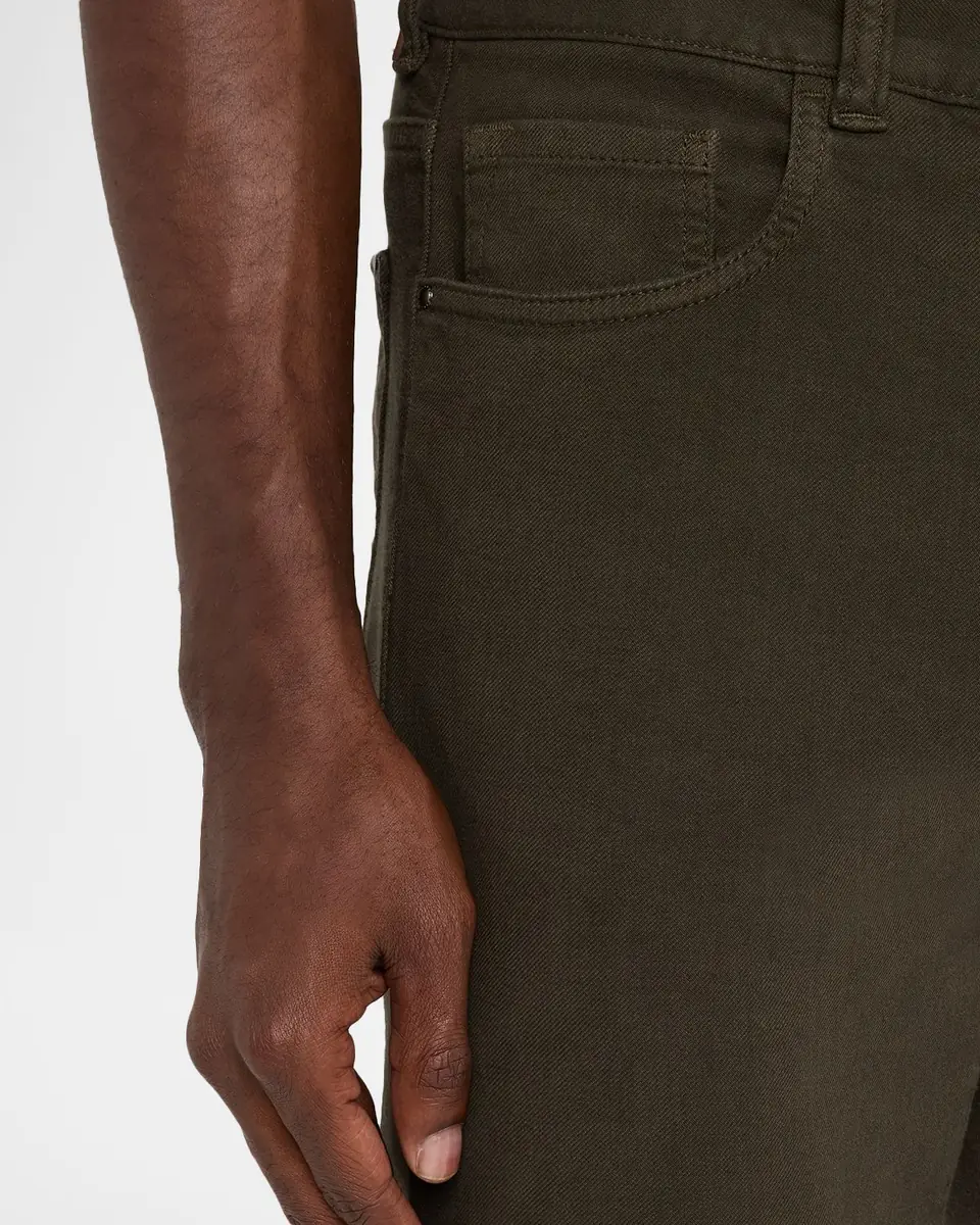 Canali Men's Cotton-Stretch Straight Fit Five-Pocket Pants | Thumbnail 5 Canali Men's Cotton-Stretch Straight Fit Five-Pocket Pants | Thumbnail 5
